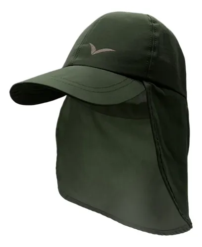 Gorra con Nuquera con proteccion UV Verde