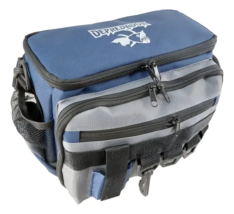 Bolso De Pesca Depredador Con gaveteros Azul