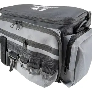 Bolso De Pesca Depredador con gaveteros negro y gris