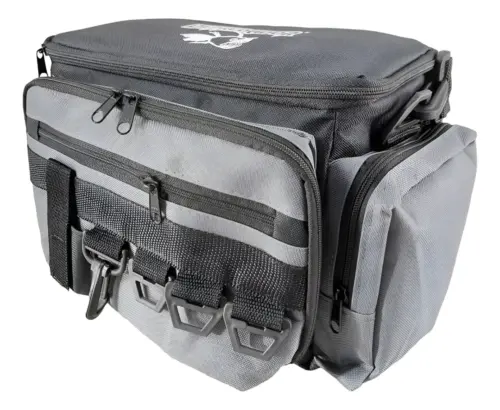 Bolso De Pesca Depredador con gaveteros negro y gris