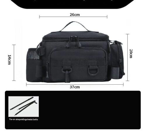 black Bolso riñonera pesca chico impermeable negro