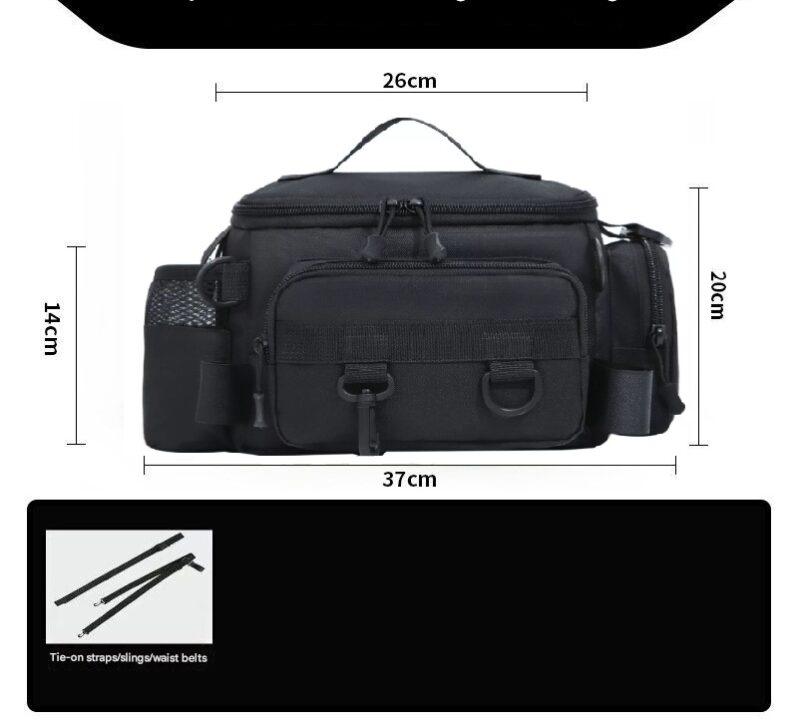 Bolso riñonera pesca chico impermeable negro