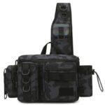 Bolso Mochila Bandolera negro-camu